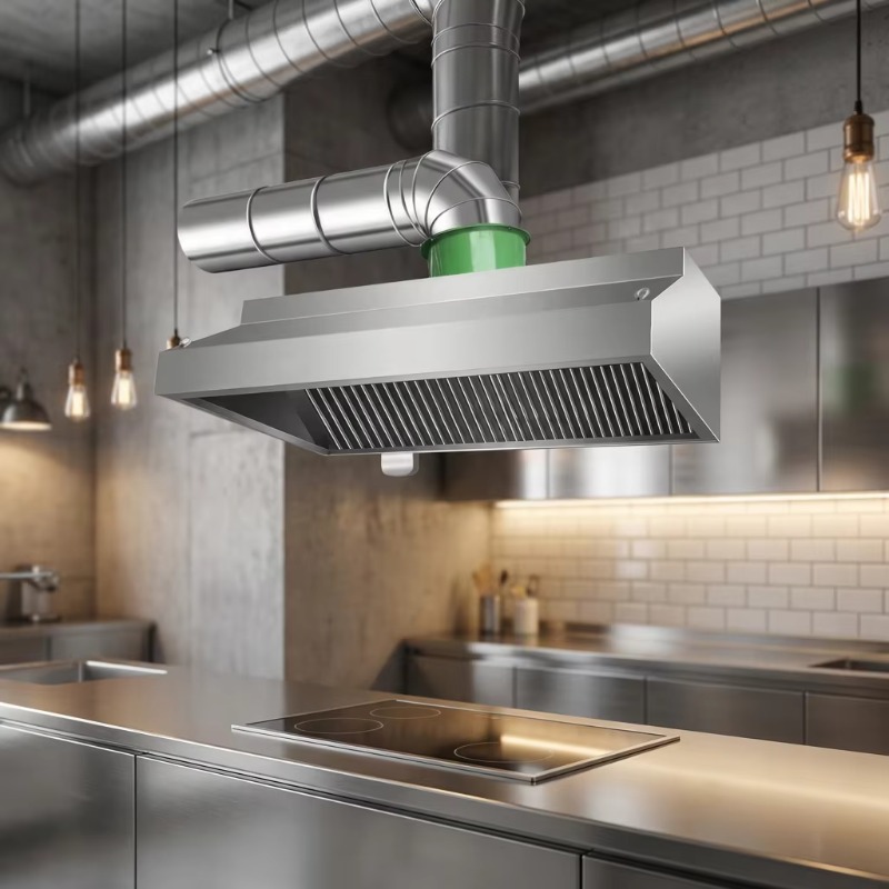 Commercial Exhaust Hood - Penghisap Asap Dapur Kombinasi Stainless Steel