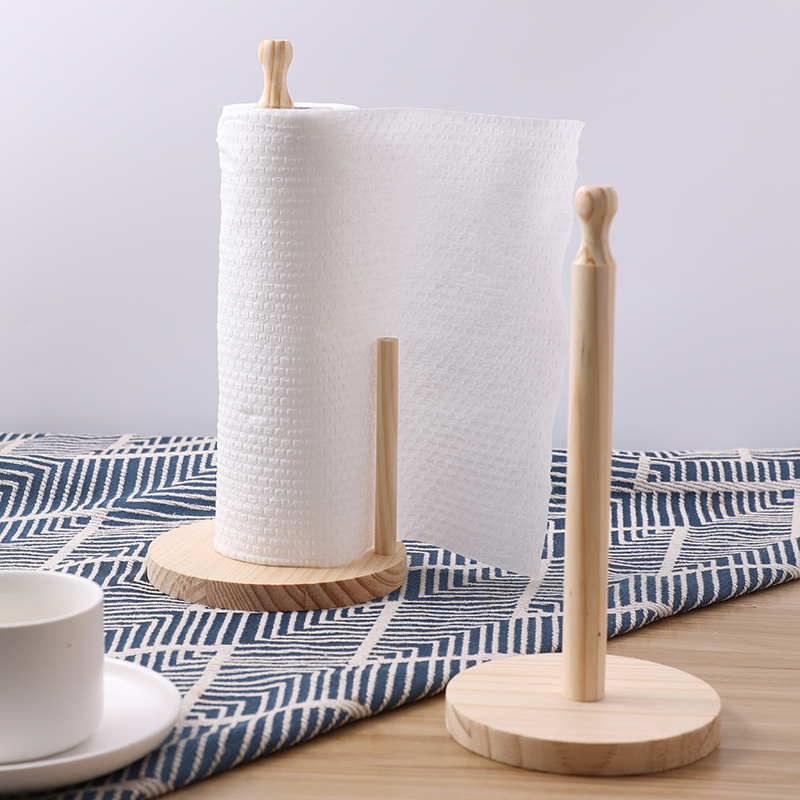 Commercial Kitchen Towels - 1 buah Tempat Tisu Kayu Berdiri