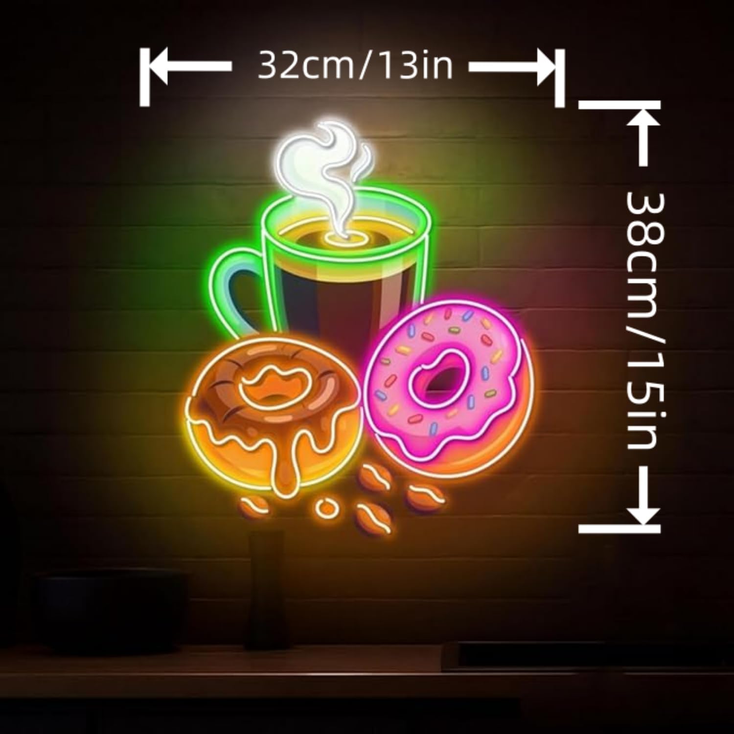 Lampu Neon LED Bentuk Donat, D - Commercial Kitchen Store ulasan dan harga