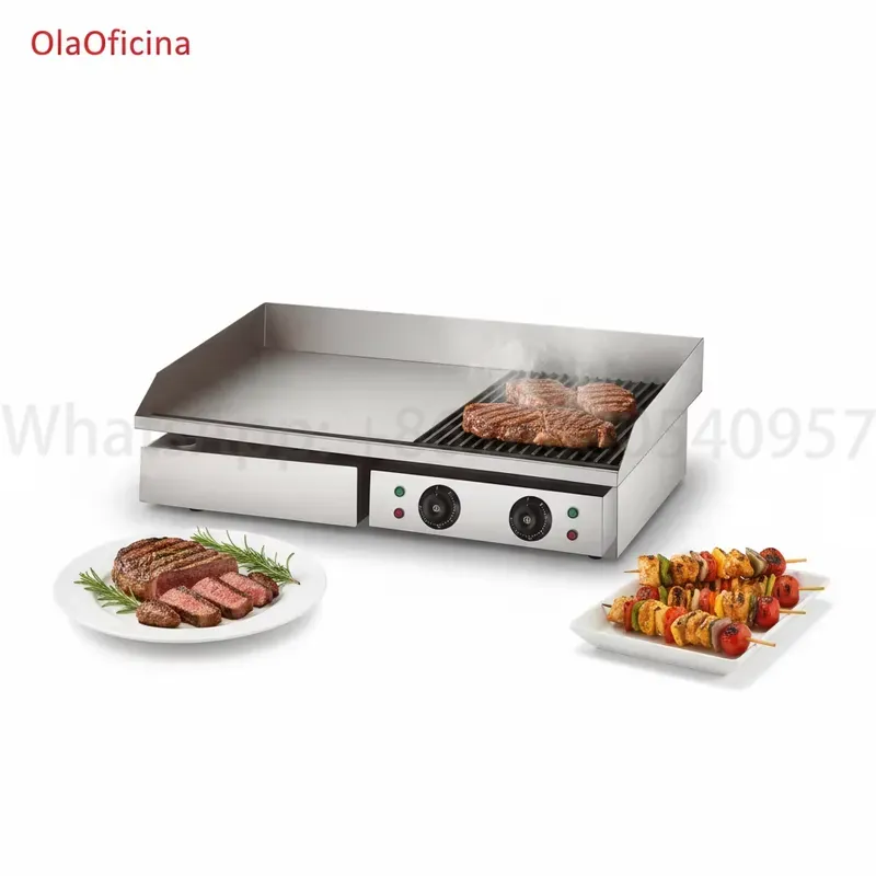 Pemanggang Listrik Profesional - Commercial Kitchen Griddle ulasan dan harga