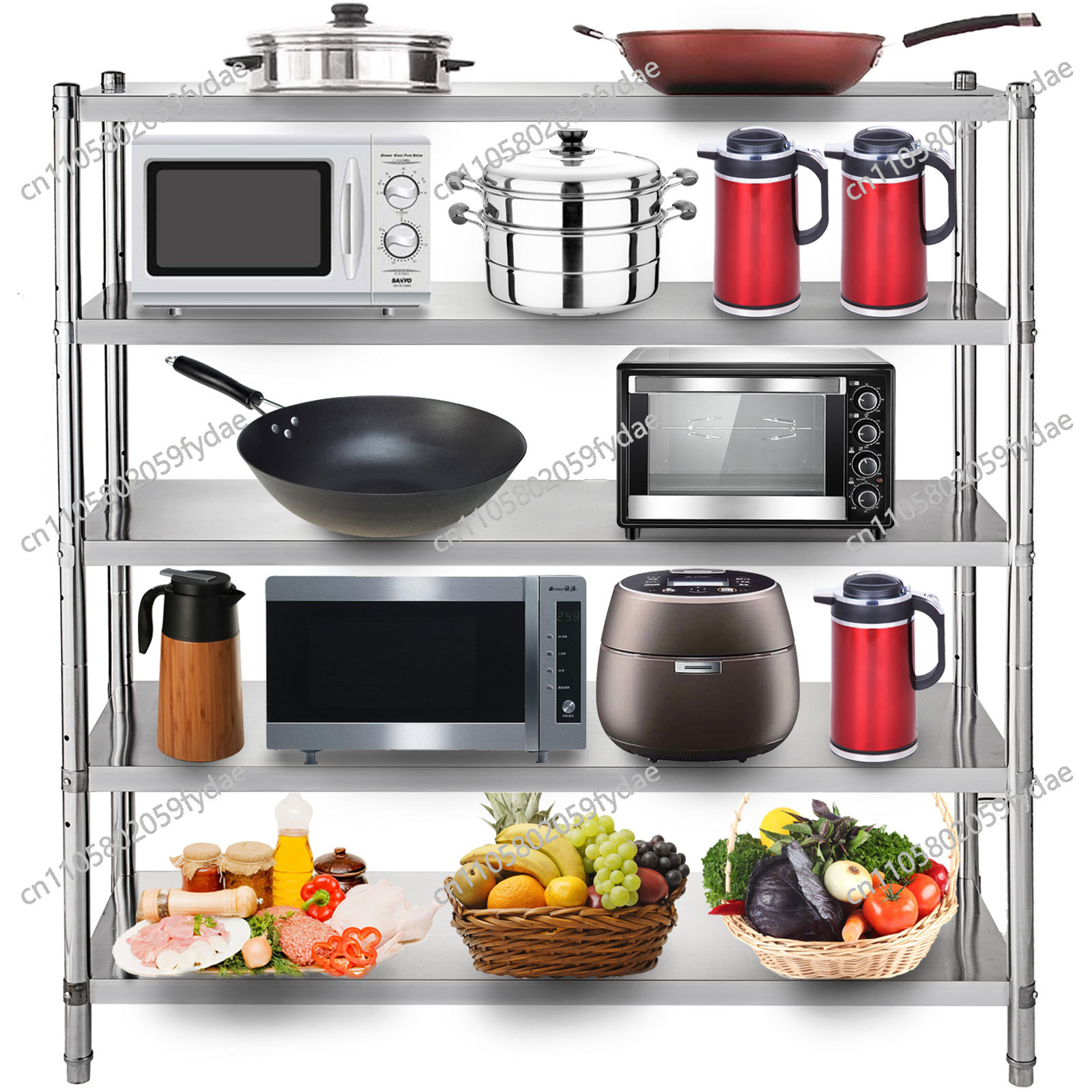 Rak Penyimpanan Komersial 4 Ti - Commercial Kitchen Store ulasan dan harga